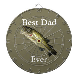 Bass Fish Best Dad Ever Custom Dart Board