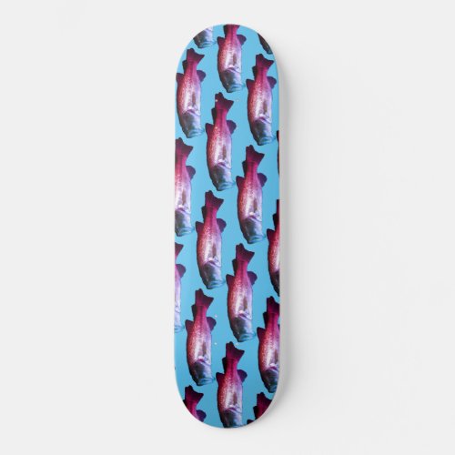 Bass Fish Bright Blue Boys Custom Skateboard