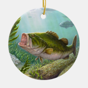 Bass Fish Ceramic Ornament