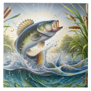 Bass Fish Ceramic Tile