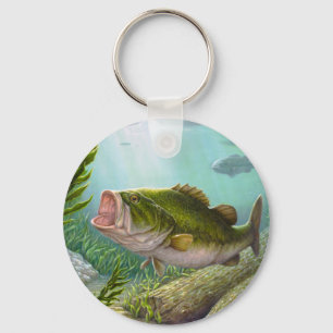 Bass Fish Keychain