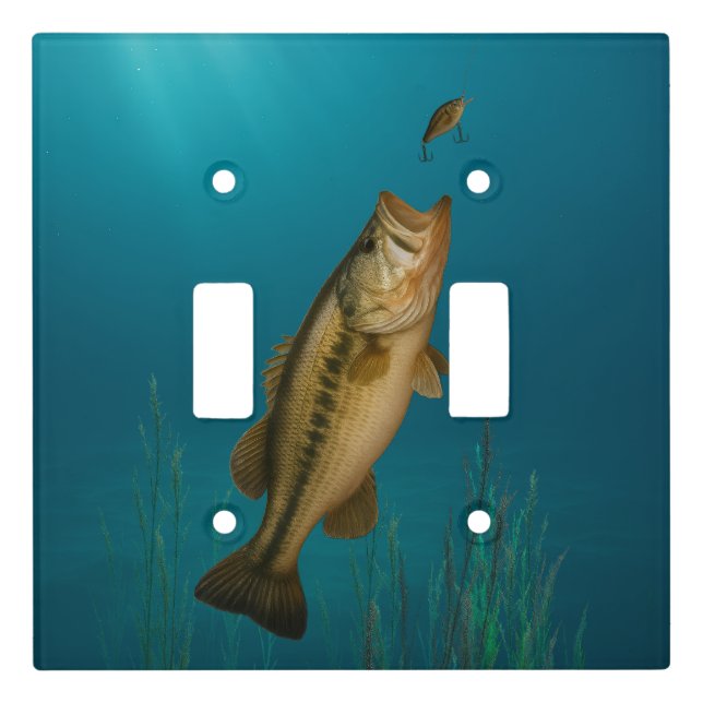 Bass fish light switch cover (Front)