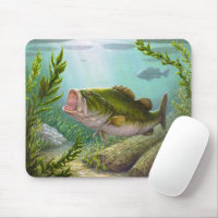 Bass Fishing Quotes for Anglers Fisherman Sports Mouse Pad, Zazzle