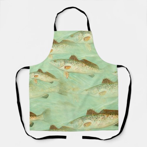 Bass Fish Pattern Apron