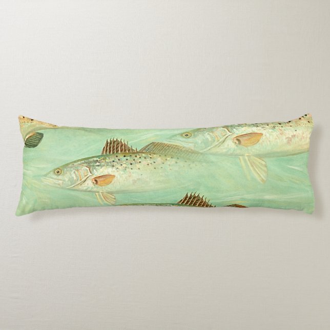Bass Fish Pattern  Body Pillow (Front)