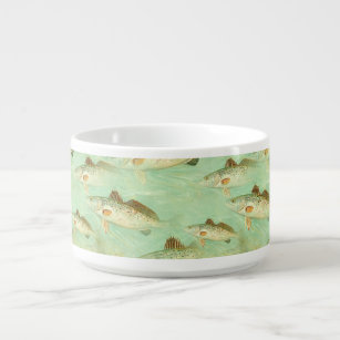 Brown Trout Fishing Bowl, Zazzle