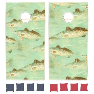 Bass Fish Pattern  Cornhole Set