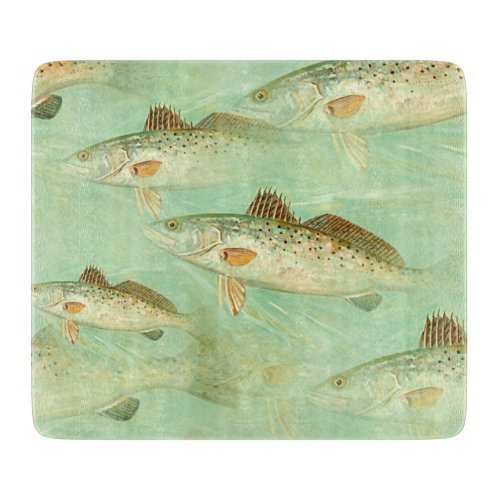 Bass Fish Pattern   Cutting Board
