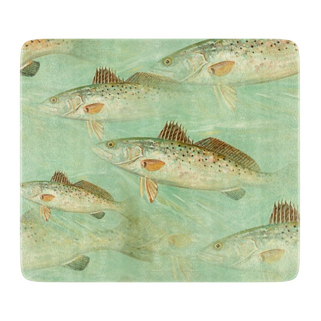 Bass Fish Pattern   Cutting Board (Front)