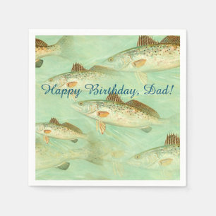 Bass Fish Pattern Napkins