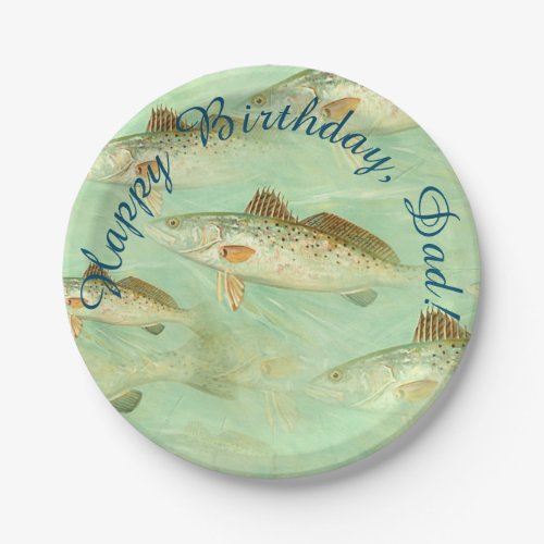 Bass Fish Pattern  Paper Plates