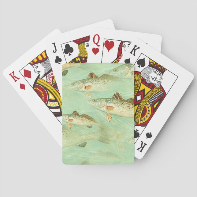 Bass Fish Pattern  Poker Cards (Back)