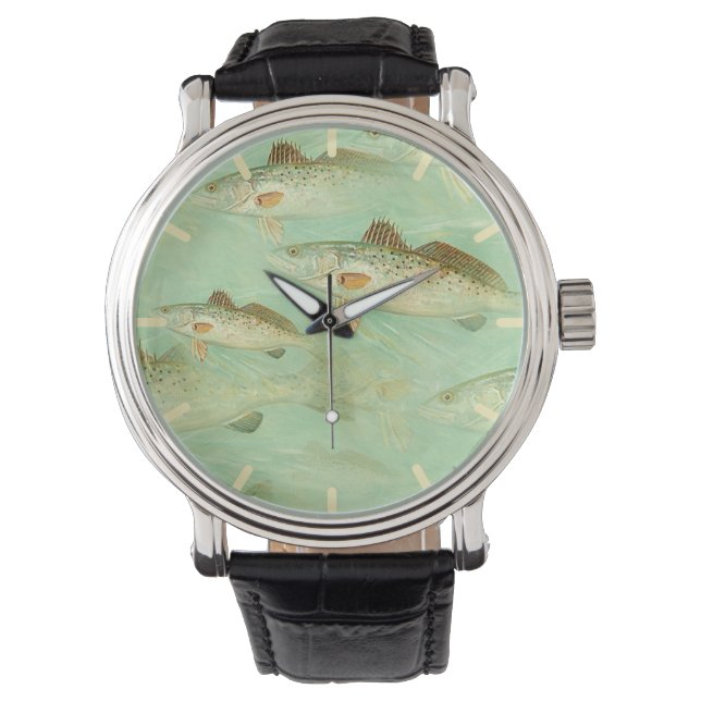 Bass Fish Pattern  Watch (Front)