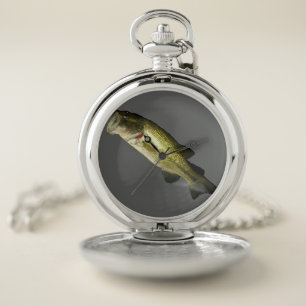 Bass fish pocket watch