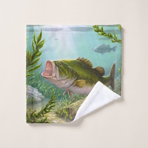 Bass Fish Wash Cloth