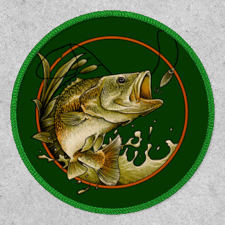Bass Fisherman Almost Fish On Fishing Patch
