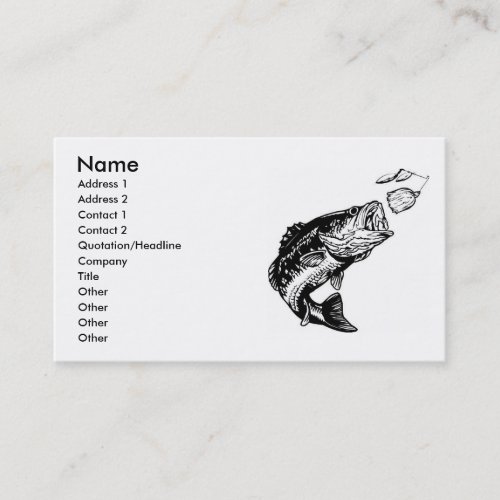 Bass Fishermans Business Cards
