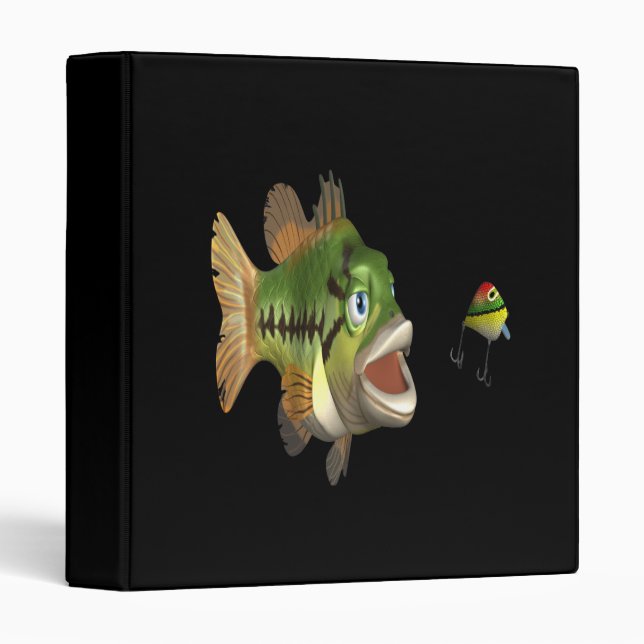 Bass Fishing 3 Ring Binder (Front/Spine)