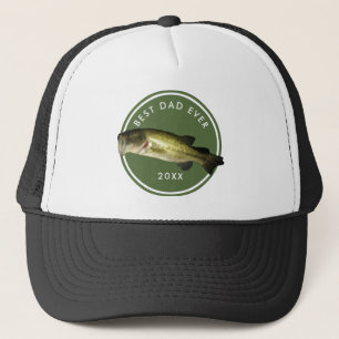 Bass Fishing Best Dad Ever Custom Year Trucker Hat