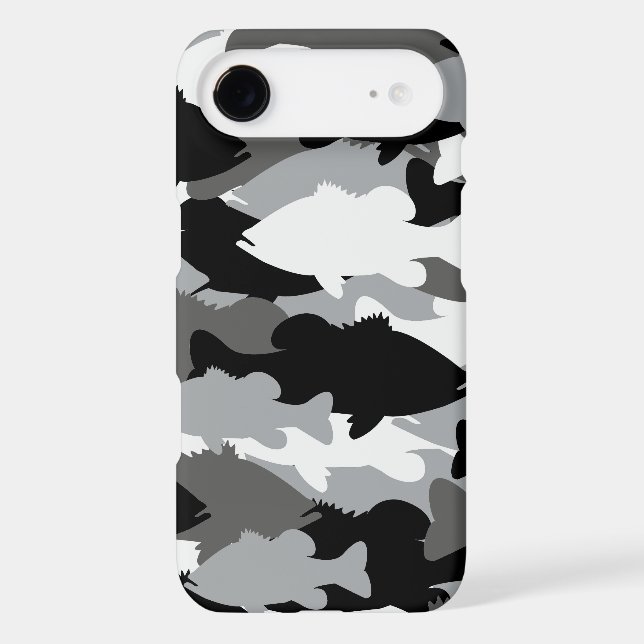 Bass Fishing Black Camo Case-Mate iPhone Case (Back)