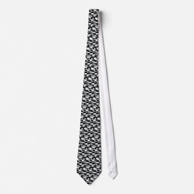 Bass Fishing Black Camo Tie (Front)