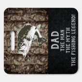 Bass Fishing Camouflage Sports Hobby Dad Legend Seat Cushion (Front Horizontal)