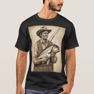 Bass Fishing Fisherman Vintage Rod Reel Gift for A T-Shirt