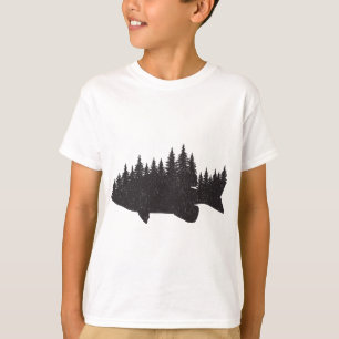 Bass Fishing Forest - Largemouth Smallmouth Fisher T-Shirt