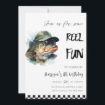 Bass Fishing Funny Birthday Invitation<br><div class="desc">For more advanced customization of this design,  simply select the "Customize It" button above!</div>