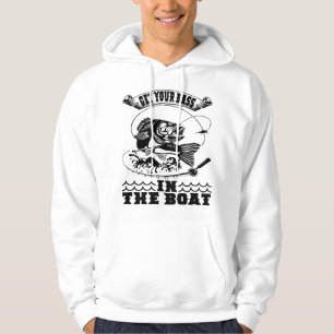 Bass Fishing Gift Men Funny Fishermen Boat Fisher Hoodie