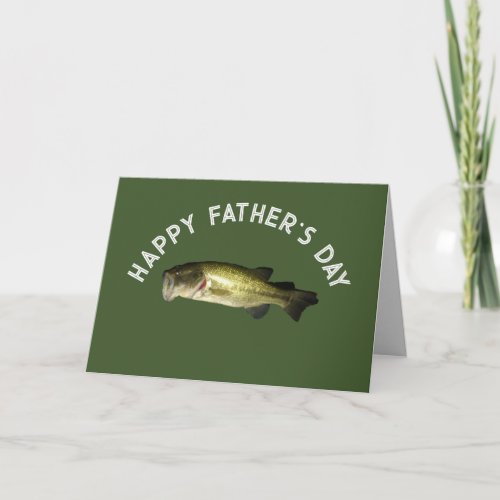 Bass Fishing Happy Fathers Day Card