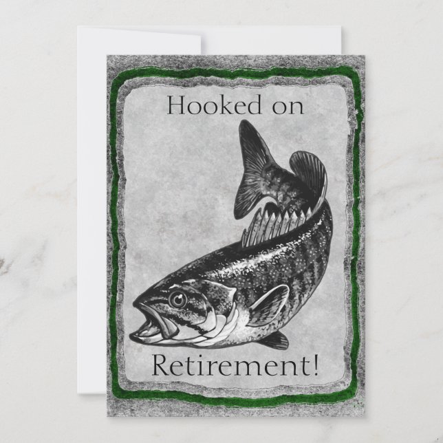 Bass Fishing invitation template (Front)