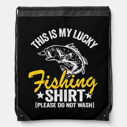 Bass Fishing Jokes Humor Fisherman This Is My Drawstring Bag