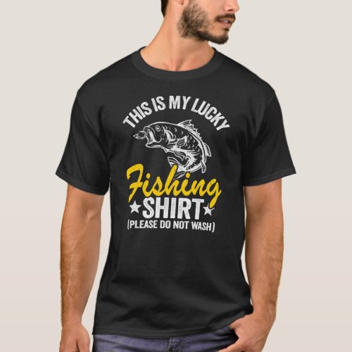 Bass Fishing Jokes Humor Fisherman This Is My T_Shirt