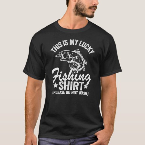 Bass Fishing Jokes Humor Fisherman This Is My T_Shirt