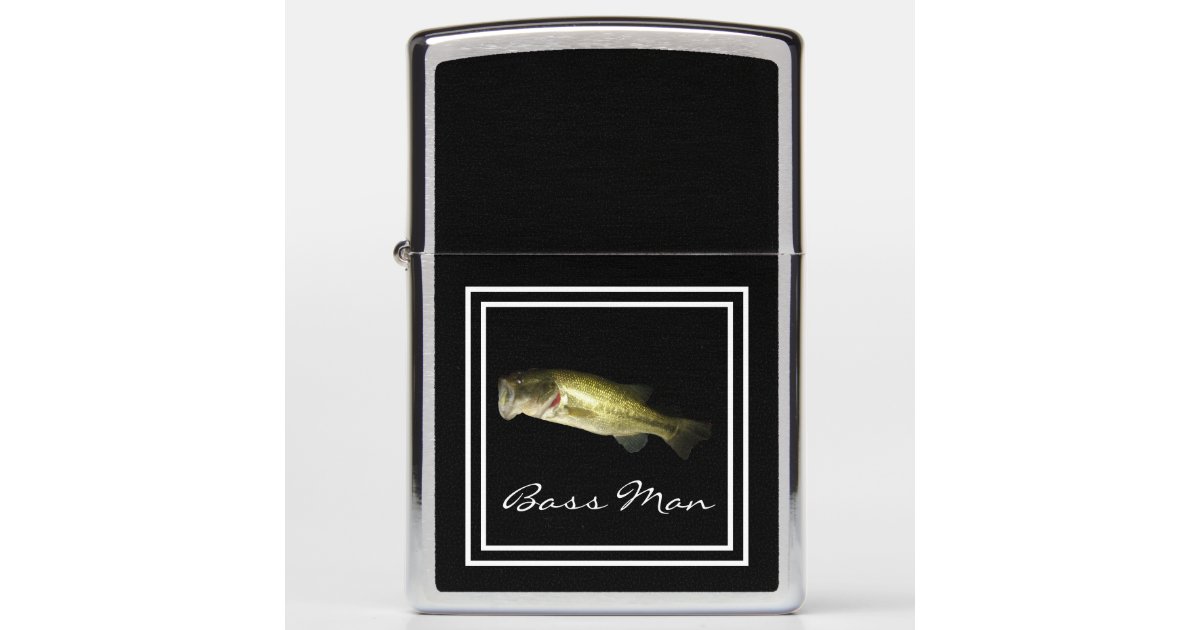 Bass Fishing Men's Black Zippo Lighter