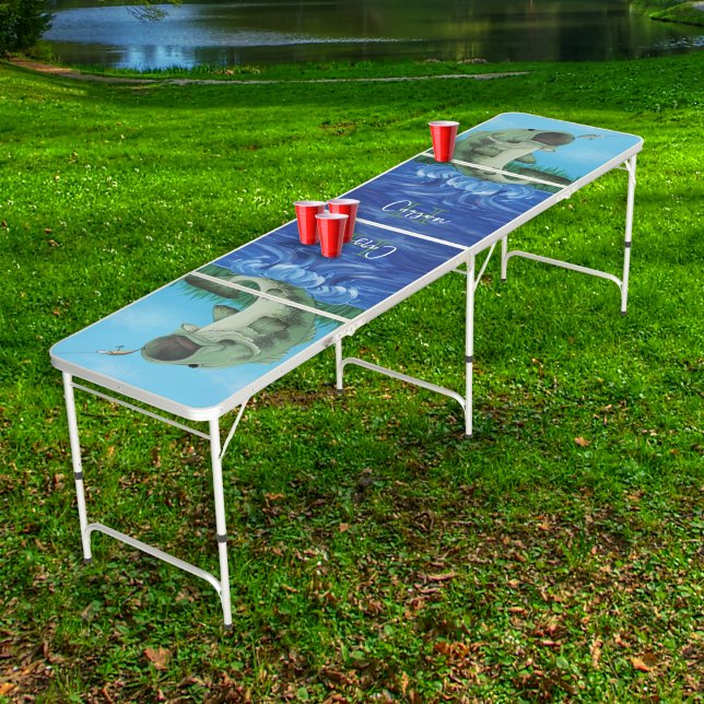 Bass Fishing Monogram Beer Pong Table (Creator Uploaded)