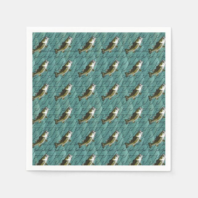 Bass Fishing Napkins (Front)