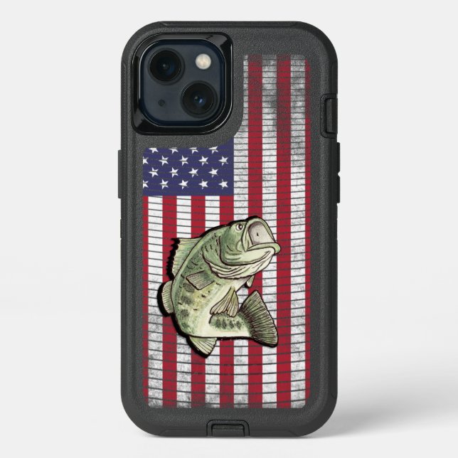 Bass Fishing Patriotic OtterBox Samsung Galaxy Cas (Back)