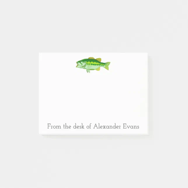 Bass Fishing Post-it Notes | Zazzle
