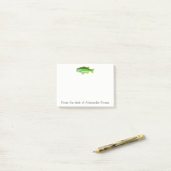 Bass Fishing Post-it Notes | Zazzle