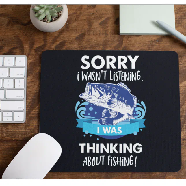 Bass Fishing Quotes for Anglers Fisherman Sports Mouse Pad, Zazzle