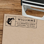 Bass Fishing | Self-Inking Return Address Self-inking Stamp<br><div class="desc">This classic self-inking return address stamp features a box with three sections, one with a fish illustration, one for your surname name, and one for your address. It is a fun take on the classic return address stamp. This self-inking return address stamp would make a wonderful birth or holiday gift...</div>