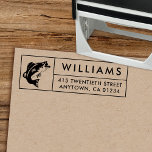 Bass Fishing | Self-Inking Return Address Stamp<br><div class="desc">This classic self-inking return address stamp features a box with three sections, one with a fish illustration, one for your surname name, and one for your address. It is a fun take on the classic return address stamp. This self-inking return address stamp would make a wonderful birth or holiday gift...</div>