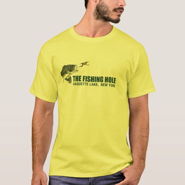 Bass Fishing  shirt Raquette lake (Front)