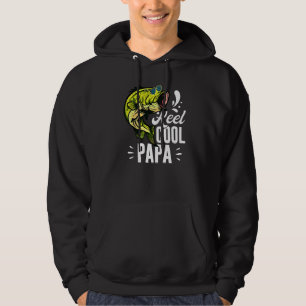 Bass Fishing Sunglasses Father's Day Reel Cool Pap Hoodie