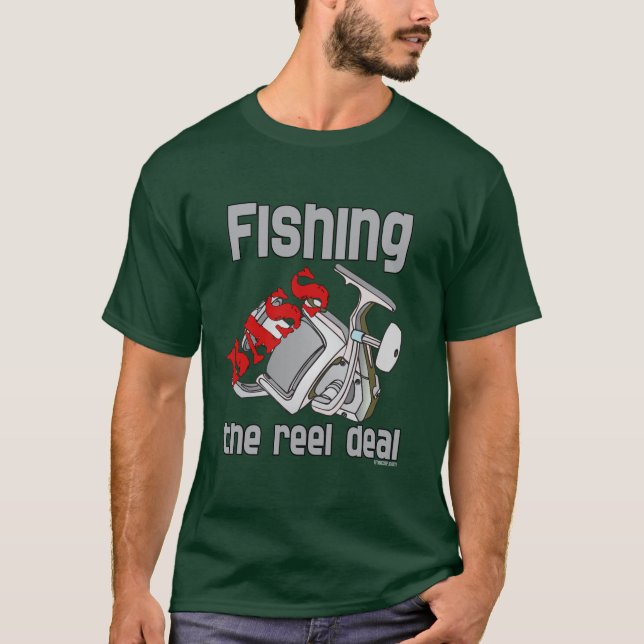Bass Fishing The Reel Deal T-Shirt (Front)