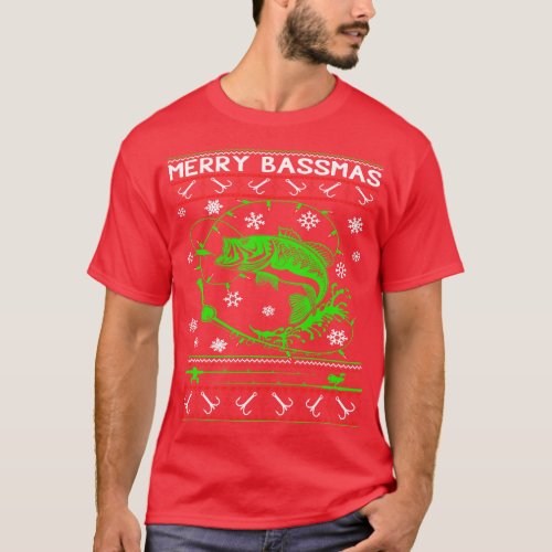 Bass Fishing Ugly Christmas Sweater