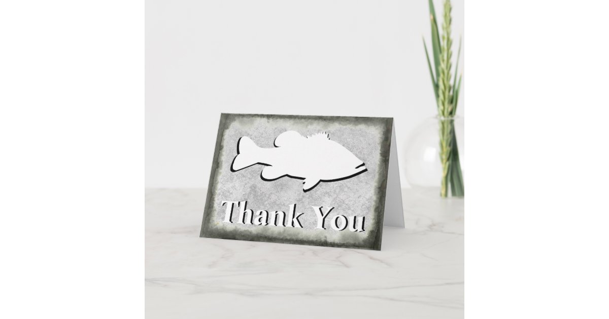 Thank You Men's Bass Fishing Rustic Sports Hobby