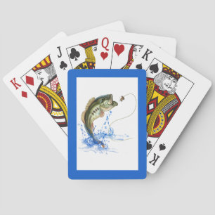 Bass Fly Fishing Poker Cards